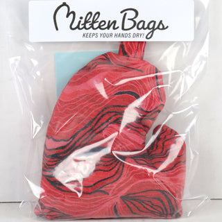 Mitten Bags Disc Golf Clay Grip Sack - Moisture Absorbing Bag - Red Petals