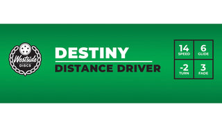 Westside Disc Golf Tournament Destiny Distance Driver 14/6/-2/3 Orange/Gold 173 grams