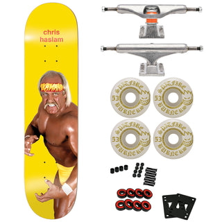 Enjoi Skateboard Chris Haslam Round 3 8.5" with Independent Trucks, Spitfire Wheels