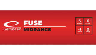 Latitude 64 Disc Golf Opto Air Fuse Midrange 5/6/-1/0 Blue/Orange 156 grams