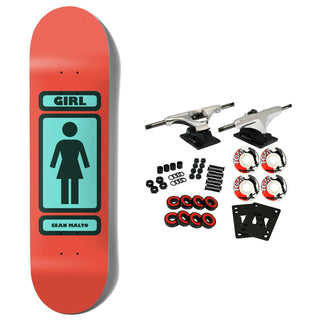 Girl Skateboard Complete Malto 93 Pop Secret Red 8.0" x 31.875"