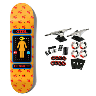 Girl x Pac-Man Skateboard Complete Bennett Orange 8.5" x 32"