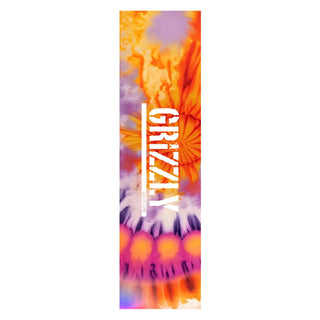 Grizzly Grip Skateboard Griptape Sheet Tie Dye Stamp Orange/Purple 9" x 33"