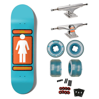Girl Premium Skateboard with Indy Trucks, Ricta Wheels 8.5" Geering Hand Shakers