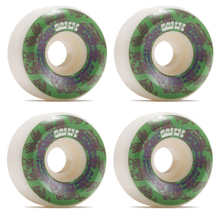 Girl Skateboard Wheels 52mm 99A Vibrations Conical White/Green