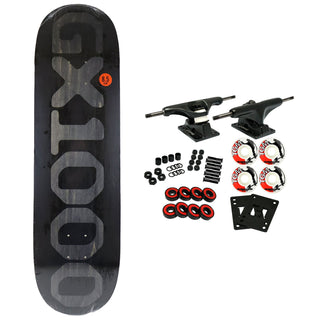 GX1000 Skateboard Complete OG Logo Black/Black 8.5" x 32.125"