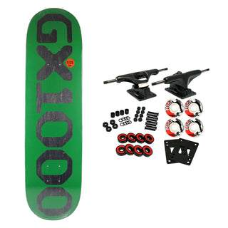 GX1000 Skateboard Complete OG Logo Green/Black 8.125" x 31.75"