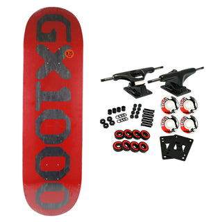 GX1000 Skateboard Complete OG Logo Red/Black 8.75" x 32.625"