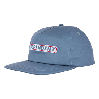 Independent Trucks Hat Bar Logo Snapback Unstructured Slate Blue