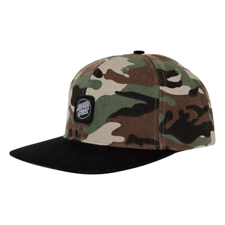 Santa Cruz Skateboards Hat Cruz Label Snapback Camo/Black