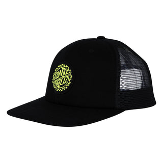 Santa Cruz Skateboards Hat Malba Crash Dot Mesh Trucker Black