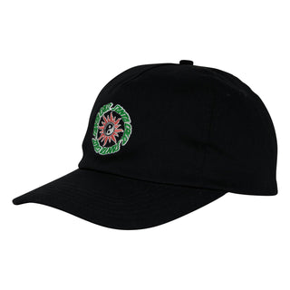 Santa Cruz Skateboards Hat Sol Spiral Snapback Unstructured Black