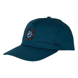 Santa Cruz Skateboards Hat Sol Spiral Snapback Unstructured Deep Teal