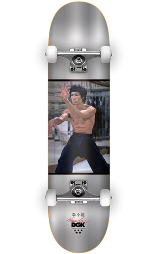 DGK Skateboard Complete Bruce Lee Like Echo Foil Silver 8.0"