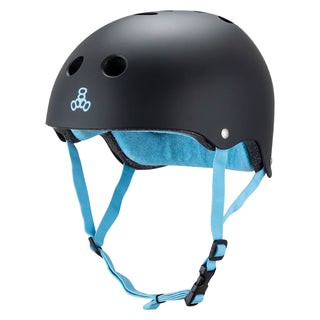 Triple 8 Skateboard Helmet Certified Sweatsaver Skate Like a Girl Black/Blue Size XS/S