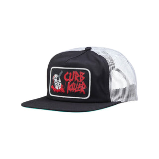 Heroin Skateboards Hat Curb Killer Trucker Snapback Black