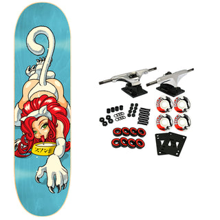 Hook Ups Skateboard Complete Milky Cat (Assorted) 8.25" x 32.25"