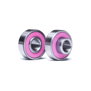 Orangatang Longboard Wheels Fat Free Purple 65mm 83A with Loaded Jehu V2 Bearings