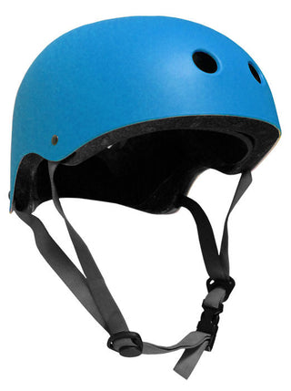 Skateboard Helmet Elbow/Knee/Wrist Pad Combo Skateboarding Skate Park Safety Kit Cyan Blue Helmet Medium Pads