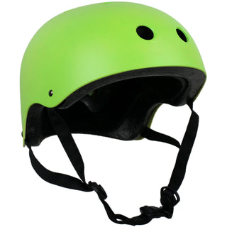 Krown Neon Green Shell with Black Strap Skateboard Helmet, Adult One Size