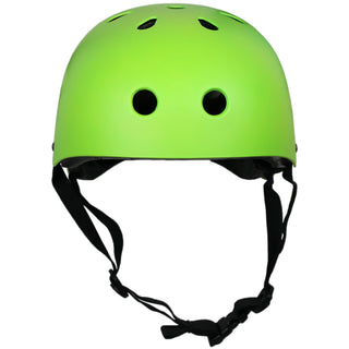 Krown Neon Green Shell with Black Strap Skateboard Helmet, Adult One Size