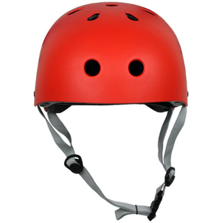 Krown Red Shell with Grey Strap Skateboard Helmet, Adult One Size