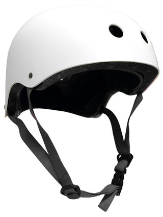 Skateboard Helmet Elbow/Knee/Wrist Pad Combo Skateboarding Skate Park Safety Kit White Helmet Medium Pads