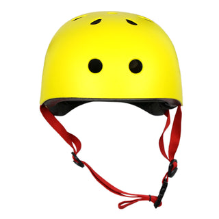 Krown Yellow Shell with Red Strap Skateboard Helmet, Adult One Size