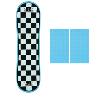 Krown Snowskate 9" x 32" Checker Blue Color Studded Grip Combo