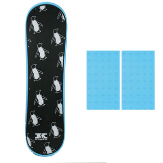 Krown Snowskate 9" x 32" Pengiun Blue Color Studded Grip Combo