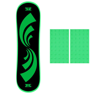 Krown Snowskate 9" x 32" Carve Green Color Studded Grip Combo
