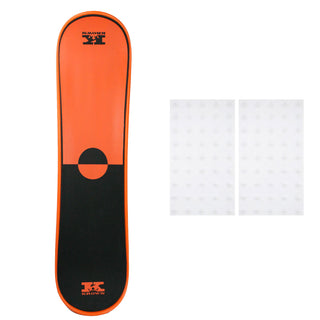 Krown Snowskate 9" x 35" Halftone Orange Color Studded Grip Combo