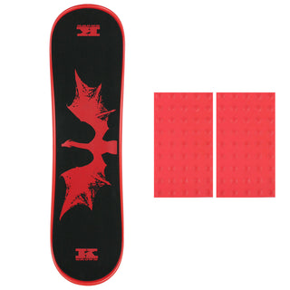 Krown Snowskate 9" x 32" Dragon Red Color Studded Grip Combo