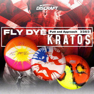 Discraft Disc Golf Paul McBeth Z Line Fly Dye Kratos Putter 3/3/0/3 Red Orange/Hearts 173-174g