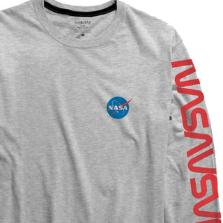 Habitat Longsleeve Shirt NASA Worm Repeat Heather Grey