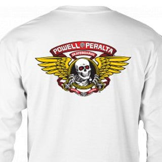 Powell Peralta Long Sleeve Shirt Winged Ripper White