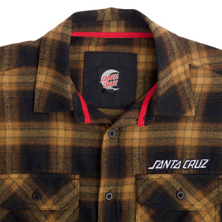 Santa Cruz Skateboards Longsleeve Shirt Stone Flannel Black/Brown