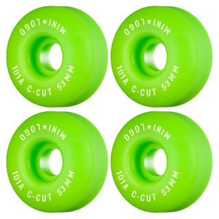 Mini Logo Skateboard Wheels 53mm C-Cut 101A Green