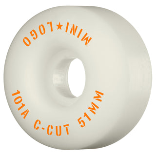 Mini Logo Skateboard Wheels 51mm C-Cut 101A White
