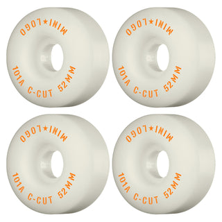 Mini Logo Skateboard Wheels 52mm C-Cut 101A White