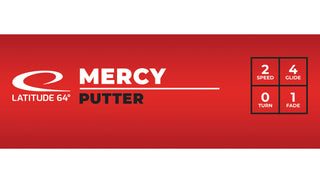 Latitude 64 Disc Golf Zero Medium Mercy Putter 2/4/0/1 Blue/Red 173 grams
