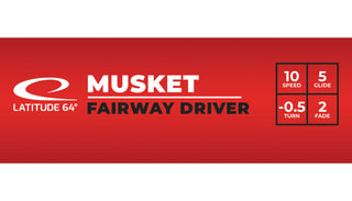 Latitude 64 Disc Golf Gold Musket Fairway Driver 10/5/-0.5/2 Blue/Red 173 grams