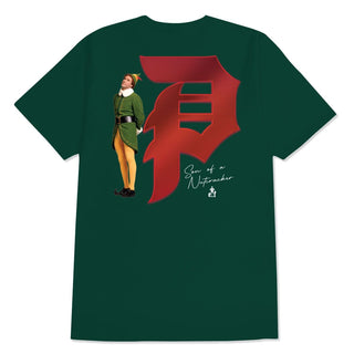 Primitive Skateboards x Elf Shirt Jolly Forest Green