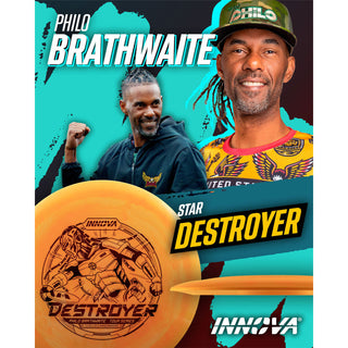 Innova Disc Golf Philo Brathwaite Tour Series Star Destroyer 12/5/-1/3 Purple Black/Gold 167 grams