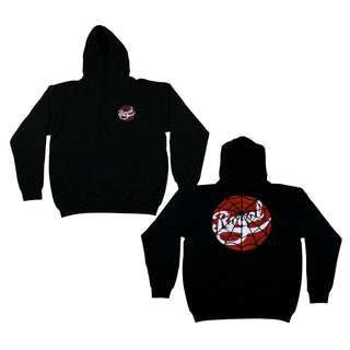 Royal Zip Hood Sweatshirt SPIDERWEB BLACK