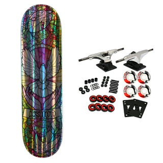 Real Skateboard Complete Ishod Holographic Rainbow Foil Cathedral Easy Rider 8.25" X 31.8"