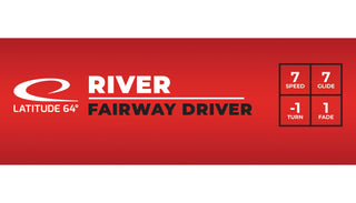 Latitude 64 Disc Golf Opto River Fairway Driver 7/7/-1/1 Red/Red 172 grams