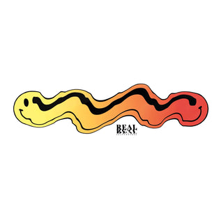 Real Skateboard Sticker Bryce Wong Guest Artist White/Yellow/Orange 1.5" x 5" 5-Pack