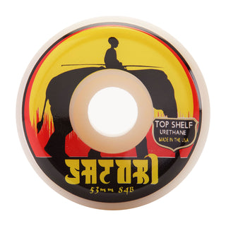 Satori Movement Skateboard Wheels 53mm Elephant Top Shelf Urethane Wheels (Conical Shape) 84b