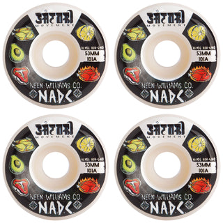 Satori Movement Skateboard Wheels 53mm Neen Williams NADC (Conical Shape) 101a